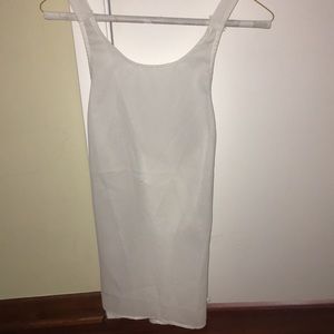 White see thru tank top